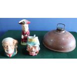 Collection of Royal Doulton small character jugs, Parson Brown, Athos, Cavalier, Sairey Gamp, Mine
