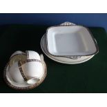 20th C Wedgwood bone china part tea service, and a Royal Worcester silver Jubilee cake plate