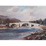 Rowland Hilder (20th C): 'The Wharfe at Bolton Abbey' and five other colour prints, pub. Royale