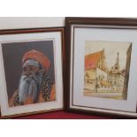Robert Parkin (Contemporary): Holy Man Kathmandu Nepal, pastel, signed, 40cm x 30cm, and Vladimir