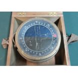 Cased Type P10 Air Ministry Compass No. 10985T, in fitted wooden case stamped 1944