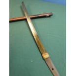 Early Japanese wakizashi with 20 inch blade the tang with engraved signature, lacking grip and tsuba