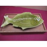 Large Casa Pupo serving dish in the shape of a fish, L55cm, in wooden box