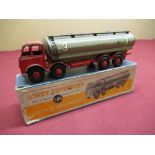 Dinky Supertoys Foden 14-Ton Tanker 504, 1st Red cab, fawn tank with later decals, in original
