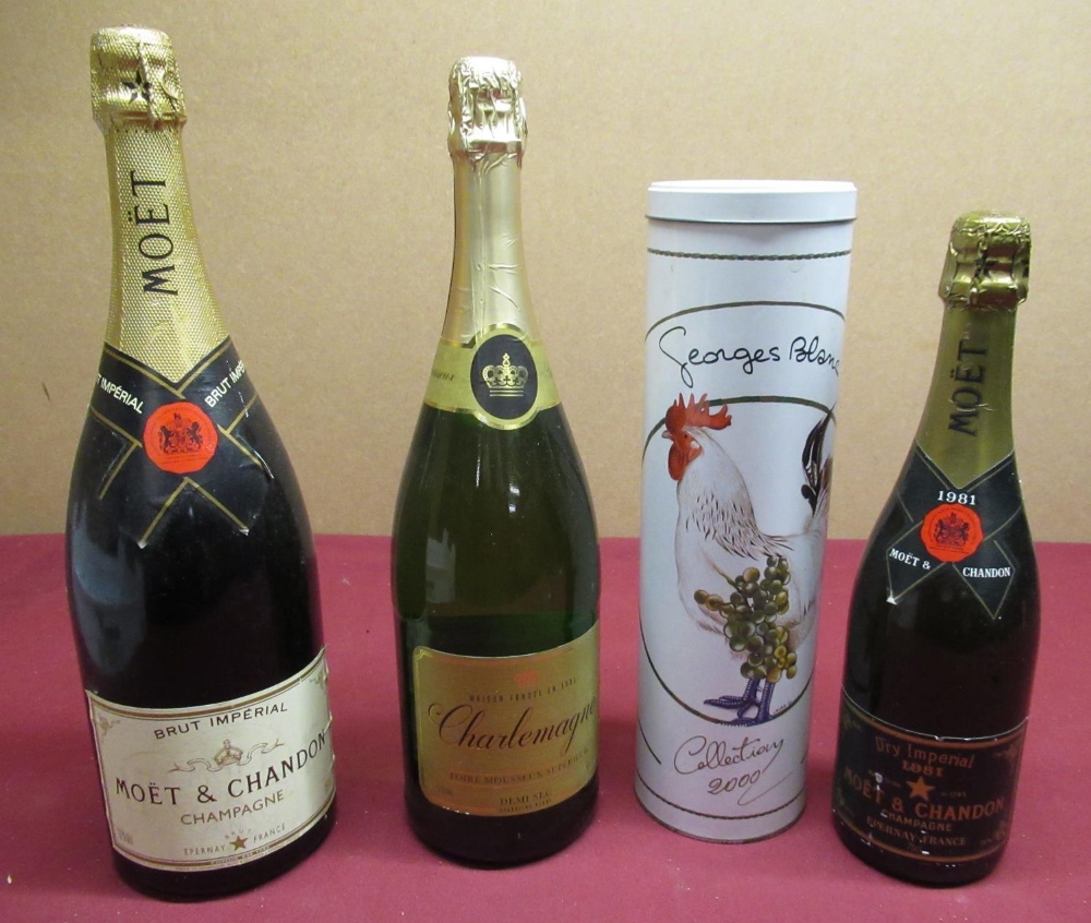 Moet & Chandon Brut Imperial Champagne, 150cl 12%vol, Moet & Chandon Dry Imperial Champagne 1981,