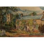Rowland Henry Hill (Staithes Group 1873-1952): The Old Rectory Middleton, watercolour, signed and