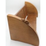 Robert Mouseman Thompson - an oak book trough carved, with a signature mouse W45cm D20cm H20cm