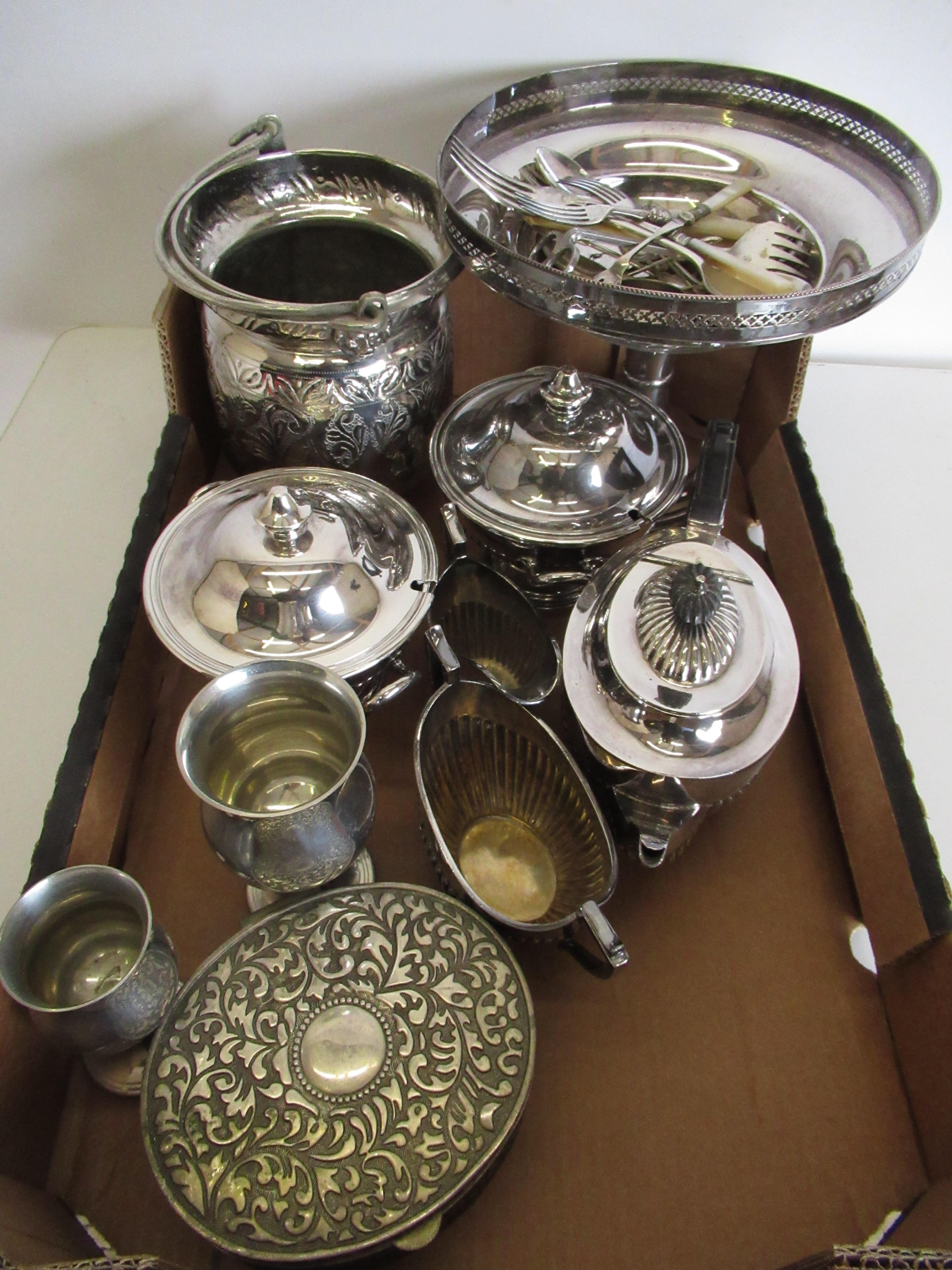 Silver plated part tea service