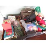 Two Petite childs typewriter, a hanging soft toy Tucan, Fisher Price jack in the box, other