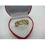 1970s 9ct gold hallmarked bark effect full hoop spinel eternity ring,