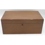 20th Century cedar lined two section cigar Humidor, with brass framed removable grill, lock