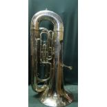 "the triumph, salvation army 3 valve tuba" in B flat made by salvationist publishing & Supply Ltd