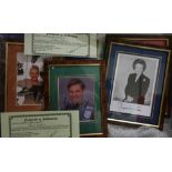 Collection of autographs including: Norwich City FC 1984/1985, and other framed autographs