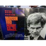 Collection of five cinema quad posters including: Patriot Games starring Harrison Ford, Desperate