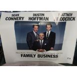 Collection of five cinema quad posters including: Family Business staring Dustin Hoffman, Assassin