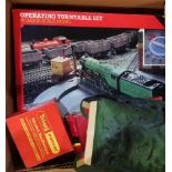 A quantity of Hornby model railway accessories inc. dublo gage, turn table set, single track tunnel