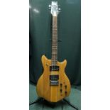 Late 1970 Takharu electric guitar with three piece body, glued neck and 24 frets, three position