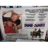Collection of five cinema quad posters including: Dumb and Dumber starring Jim Carey, Batman