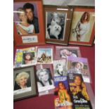 Collection of signed printed and other Autographs of Female Actors incl. Helen Mirren, Prunella