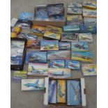 Four boxes of boxed unmade Airfix Revell Aitaleri and other aircraft and fighter jet kit models