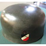 Good quality reproduction WWII German paratroopers style helmet with liner and chinstrap