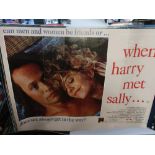 Collection of five cinema quad posters including: When Harry Met Sally starring Billy Crystal and