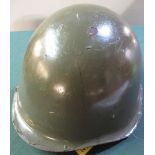 Post WWII East German helmet, Russian made, with liner and straps