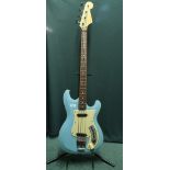 1964/65 Hagstrom Futurama with one piece body in light blue finish, bolted neck with 21 frets,