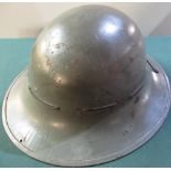 WWII period civil fire watchers steel helmet with liner (no transfer markings) the reverse stamped M