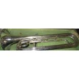 Early silver plated Imperial Whaley, Royce & Co Toronto Canada Baritone Fanfair Trumpet No 1239, one