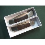 Two boxed as new Whitby Knives single bladed pocket knives (2)
