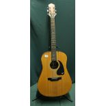 1992 Gibson Epiphone PR200 with solid spruce top and solid mahogany back and sides in natural