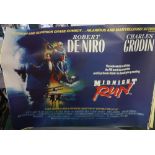 Collection of five cinema quad posters including: Midnight run starring Robert Di Nero, The Hard Way