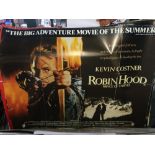 Collection of five cinema quad posters including: Robin Hood Prince of Thieves starring Kevin