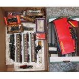 A quantity of boxed and unboxed Mainline Railways, Lemur and other model railway wagons, track,