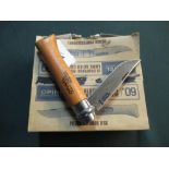 Six boxed as new Opinel no.09 pocket knives