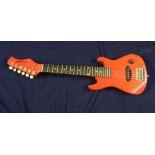 Westfield junior practice electric guitar in red finish black finished fret board with 21 frets