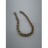 9ct gold chain bracelet with lobster claw clasp stamped 375 L18cm 13.1g
