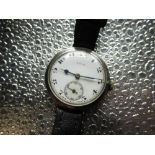 S.S & Co. retailed by Mappin (& Webb) early C20th trench watch, silver case with snap on bezel,