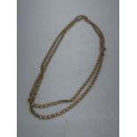 9ct gold decorative anchor chain necklace L90cm 20.5g