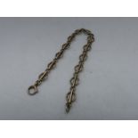 9ct gold chain bracelet with spring ring clasp stamped 375 L19cm 10g