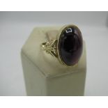 9ct gold garnet dress ring size M