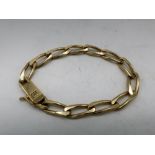 14ct gold curb chain bracelet with bracelet clasp L19cm 19g