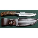 Whitby knife in leather sheath