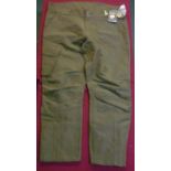 Pair of Berwick mens waterproof trousers, colour olive, size 42