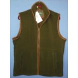 Aylsham men's fleece gilet, colour green, size M