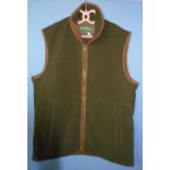 Aylsham men's fleece gilet, colour green, size L