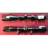 Two scopes: Nikko Stirling Silver crown 6 x 32 L29cm, Unbranded rifle scope 6 x42 L31.5cm