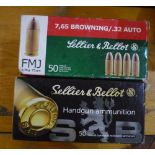 4 boxes of 7.65 browning / 32 auto 50 rounds per box section 1 cert required