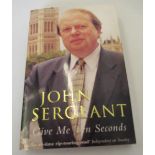 "Give Me Ten Seconds" by John Sergeant, paperback, signed by John Sargeant